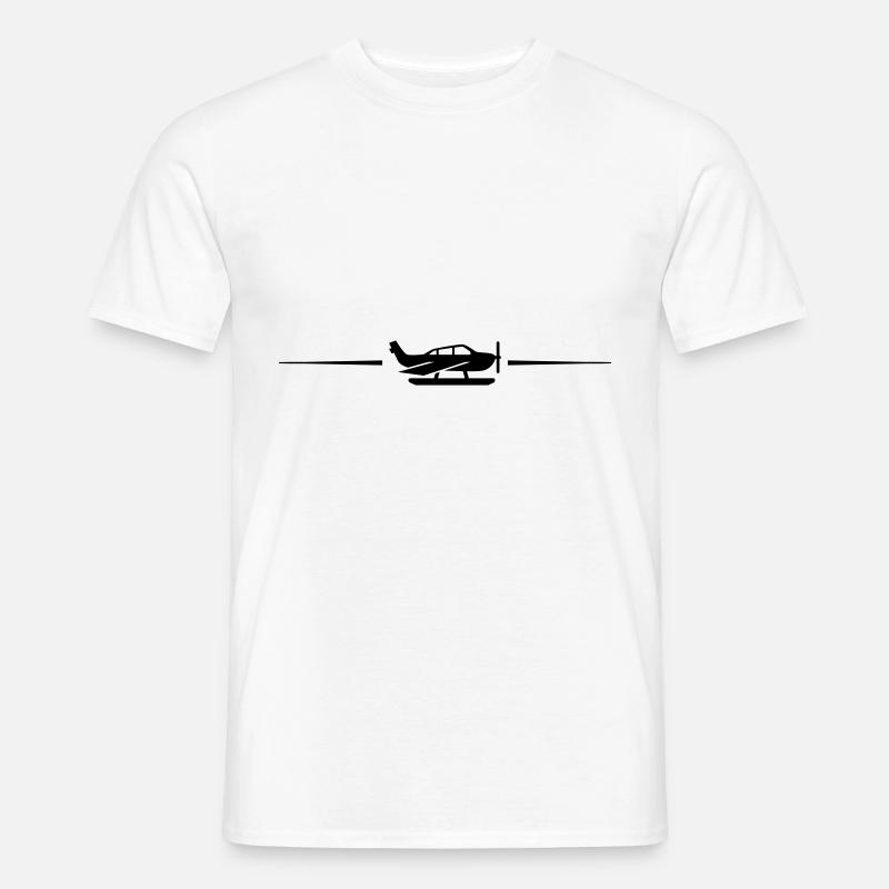 Flugzeug Linie - Männer T-Shirt - Weiß