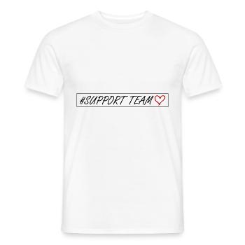 Support Team Herz - Männer T-Shirt - Weiß - Vorne - AI Model Male 178 dark (178cm)
