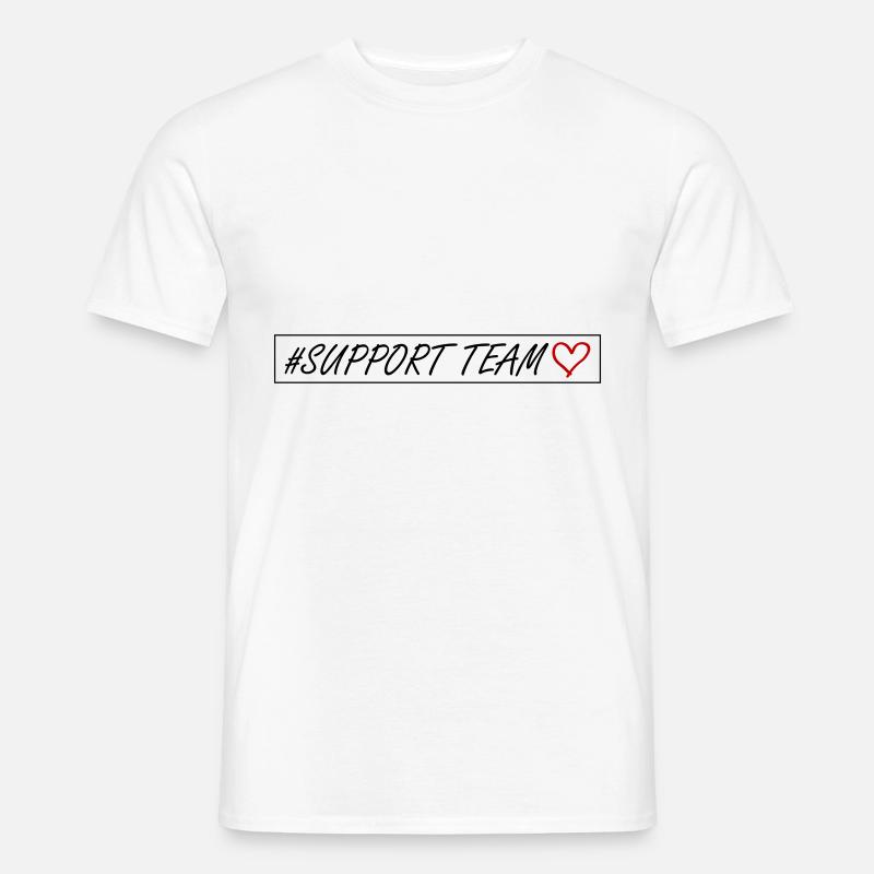 Support Team Herz - Männer T-Shirt - Weiß