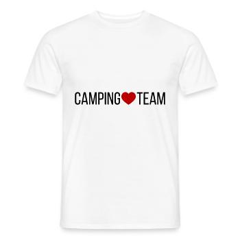 Camping Team Heart - Men's T-Shirt - white - Front - AI Model Male 178 dark (178cm)
