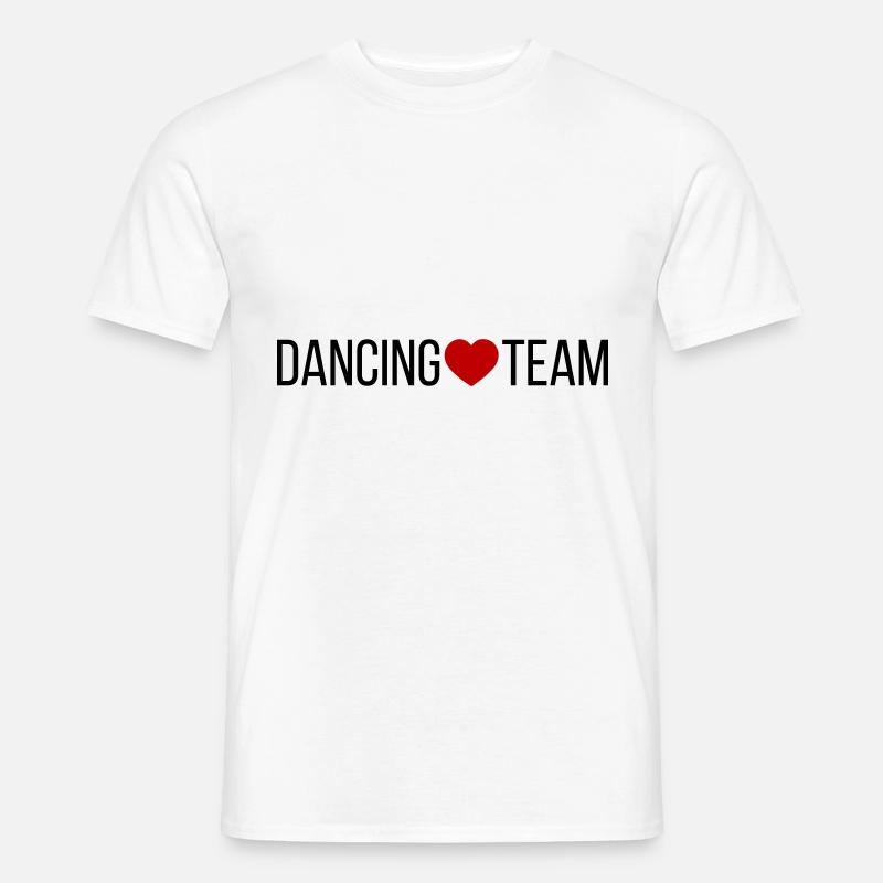 Dancing Team Herz - Männer T-Shirt - Weiß
