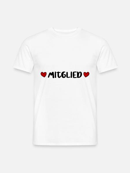 Mitglied Herz - Männer T-Shirt - Weiß