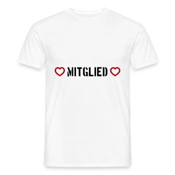 Lid Hart - Heren T-shirt - wit - Voor - AI Model Male 178 dark (178cm)