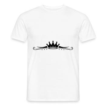 Crown Symbol Line - Men's T-Shirt - white - Front - AI Model Male 178 dark (178cm)