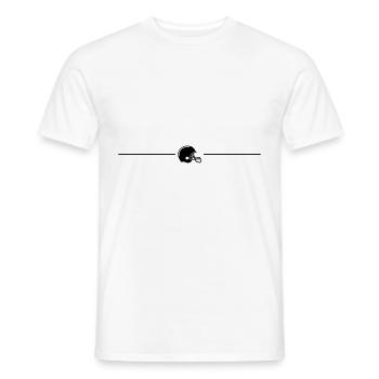Icône de la ligne de football - T-shirt homme - blanc - Devant - AI Model Male 178 dark (178cm)