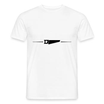 Ligne d’icône de scie - T-shirt homme - blanc - Devant - AI Model Male 178 dark (178cm)