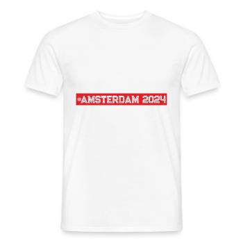Amsterdam 2024 - Männer T-Shirt - Weiß - Vorne - AI Model Male 178 dark (178cm)