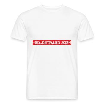 Goldstrand 2024 - Männer T-Shirt - Weiß - Vorne - AI Model Male 178 dark (178cm)