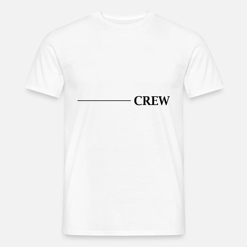 Crew Design - Männer T-Shirt - Weiß