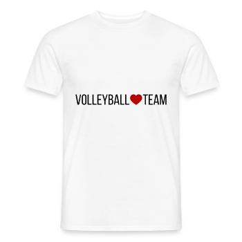 Volleyball Team Heart - Men's T-Shirt - white - Front - AI Model Male 178 dark (178cm)