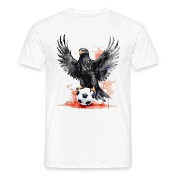 Adler Fußball Bunt Österreich Tier Design Print - Männer T-Shirt - Weiß - Vorne - AI Model Male 178 dark (178cm)