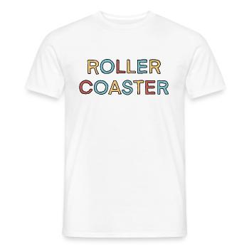 Achterbahn - Männer T-Shirt - Weiß - Vorne - AI Model Male 178 dark (178cm)