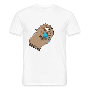 Abenteuer - Männer T-Shirt - Weiß - Vorne - AI Model Male 178 dark (178cm)