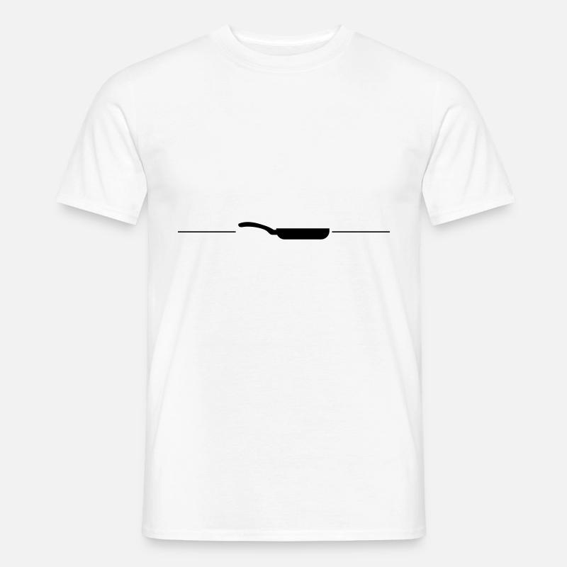 Pfanne strich - Männer T-Shirt - Weiß