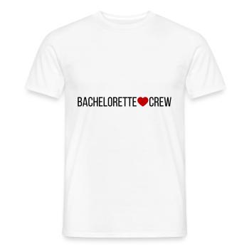 Bachelorette Crew Coeur - T-shirt homme - blanc - Devant - AI Model Male 178 dark (178cm)