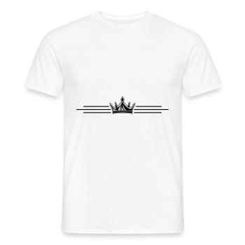 Crown Symbol Line - Men's T-Shirt - white - Front - AI Model Male 178 dark (178cm)