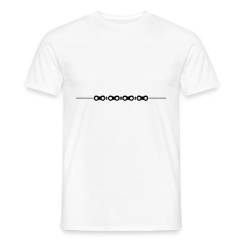Bicycle chain line - Men's T-Shirt - white - Front - AI Model Male 178 dark (178cm)