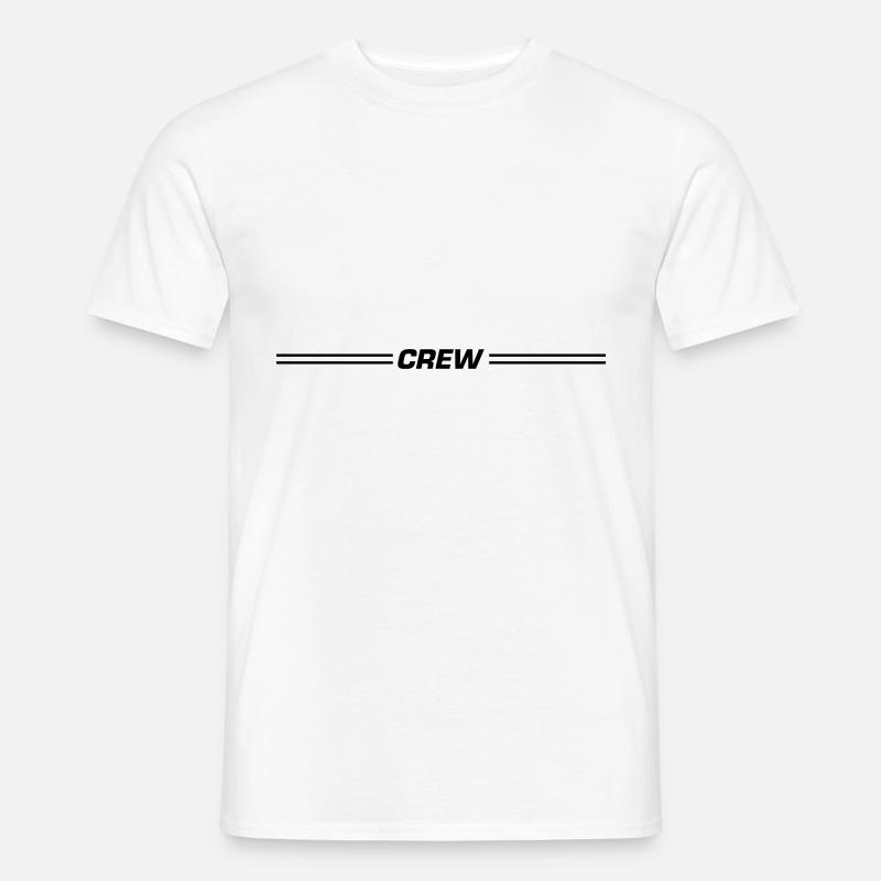 Crew Linie - Männer T-Shirt - Weiß