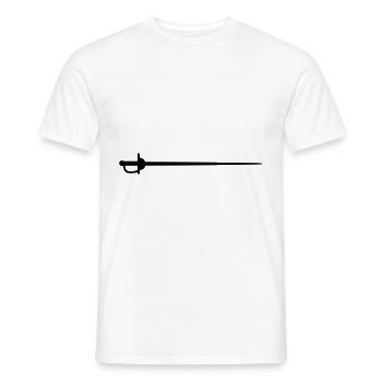 Fechten Schwert - Männer T-Shirt - Weiß - Vorne - AI Model Male 178 dark (178cm)