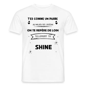 Wir bereiten Sie aus der Ferne so sehr vor, dass Sie glänzen - Männer T-Shirt - Weiß - Vorne - AI Model Male 178 dark (178cm)