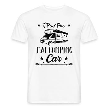 Je Peux Pas J'ai Camping - T-shirt homme - blanc - Devant - AI Model Male 178 dark (178cm)