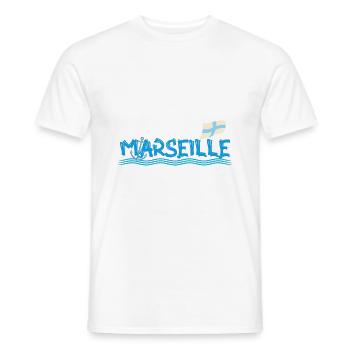 Marseille - T-shirt homme - blanc - Devant - AI Model Male 178 dark (178cm)