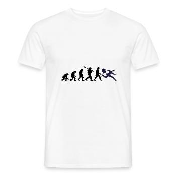Homme d’affaires Evolution T-shirt & cadeau - T-shirt homme - blanc - Devant - AI Model Male 178 dark (178cm)