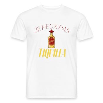 Je peux pas j'ai Tequila - T-shirt homme - blanc - Devant - AI Model Male 178 dark (178cm)