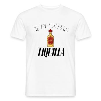 Je peux pas j'ai Tequila - T-shirt homme - blanc - Devant - AI Model Male 178 dark (178cm)