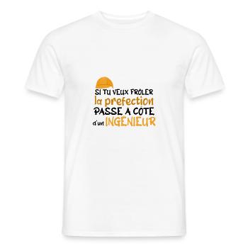 cadeau pour ingénieur - T-shirt homme - blanc - Devant - AI Model Male 178 dark (178cm)