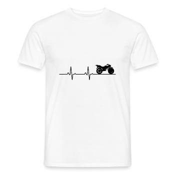 Motorcycle heartbeat - Men's T-Shirt - white - Front - AI Model Male 178 dark (178cm)