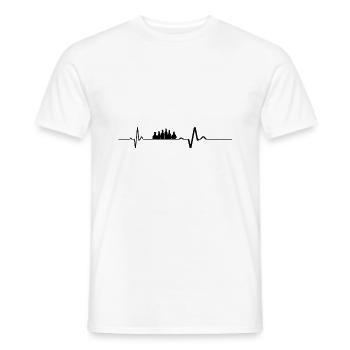 HEARTBEAT beer heartbeat alcohol - Men's T-Shirt - white - Front - AI Model Male 178 dark (178cm)