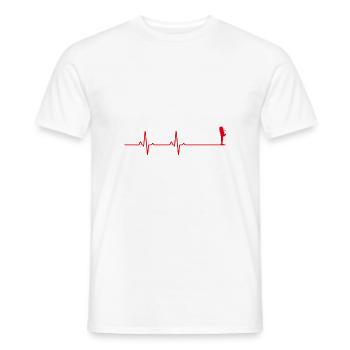 Liebespaar Herzschlag - Männer T-Shirt - Weiß - Vorne - AI Model Male 178 dark (178cm)