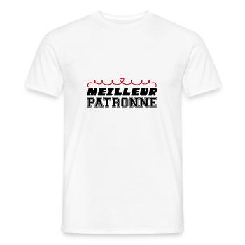 MEILLEUR PATRONNE DU MONDE - T-shirt homme - blanc - Devant - AI Model Male 178 dark (178cm)