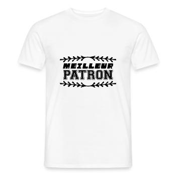 MEILLEUR PATRON DU MONDE - T-shirt homme - blanc - Devant - AI Model Male 178 dark (178cm)