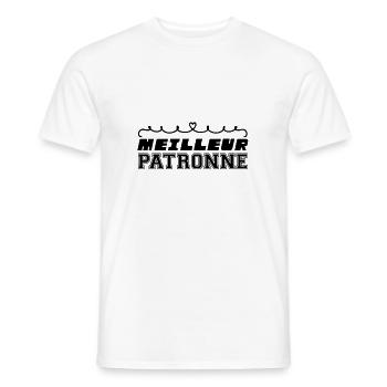 MEILLEUR PATRONNE DU MONDE - T-shirt homme - blanc - Devant - AI Model Male 178 dark (178cm)