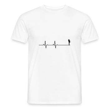 Liebespaar Herzschlag - Männer T-Shirt - Weiß - Vorne - AI Model Male 178 dark (178cm)