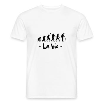 Evolution Vieux homme Cadeau Retraite - T-shirt homme - blanc - Devant - AI Model Male 178 dark (178cm)