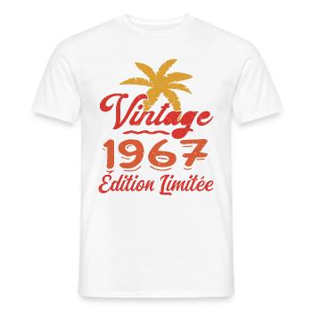 Vintage 1967 Edition Limitée - T-shirt homme - blanc - Devant - AI Model Male 178 dark (178cm)