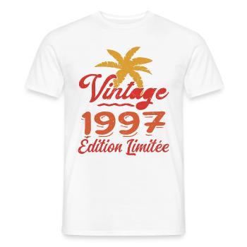 VINTAGE 1997 - T-shirt homme - blanc - Devant - AI Model Male 178 dark (178cm)