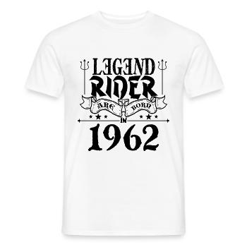 Legend rider Are born in 1962 - T-shirt homme - blanc - Devant - AI Model Male 178 dark (178cm)