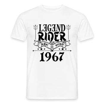 Legend rider Are born in 1967 - T-shirt homme - blanc - Devant - AI Model Male 178 dark (178cm)