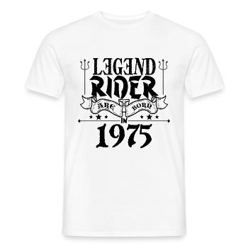 Legend rider Are born in 1975 - T-shirt homme - blanc - Devant - AI Model Male 178 dark (178cm)