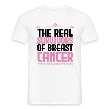 Survivants du cancer du sein - T-shirt homme - blanc - Devant - AI Model Male 178 dark (178cm)