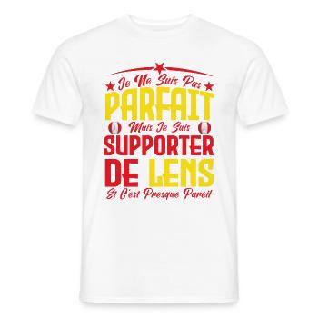 je ne suis pas parfait, supporteur de Lens . - T-shirt homme - blanc - Devant - AI Model Male 178 dark (178cm)