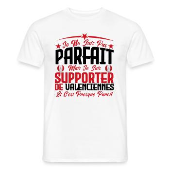 je ne suis pas parfait supporteur de Valenciennes. - T-shirt homme - blanc - Devant - AI Model Male 178 dark (178cm)