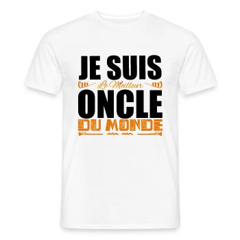 Je Suis Le Meilleur Oncle Du Monde, Cadeau oncle. - T-shirt homme - blanc - Devant - AI Model Male 178 dark (178cm)