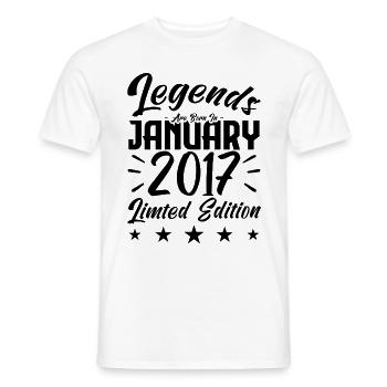 Geboren im Januar 2017. Geburtstagsgeschenk. - Männer T-Shirt - Weiß - Vorne - AI Model Male 178 dark (178cm)