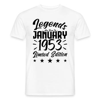 Geboren im Januar 1953. Geburtstagsgeschenk. - Männer T-Shirt - Weiß - Vorne - AI Model Male 178 dark (178cm)