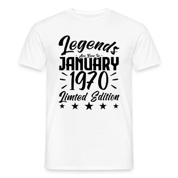 Geboren im Januar 1970. Geburtstagsgeschenk. - Männer T-Shirt - Weiß - Vorne - AI Model Male 178 dark (178cm)